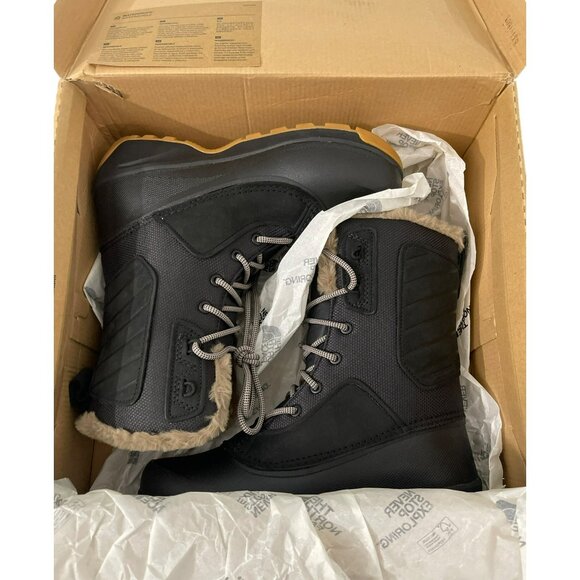 The North Face Waterproof Shellista IV Black Winter Boots Faux Fur Size 8 NEW - Picture 9 of 11